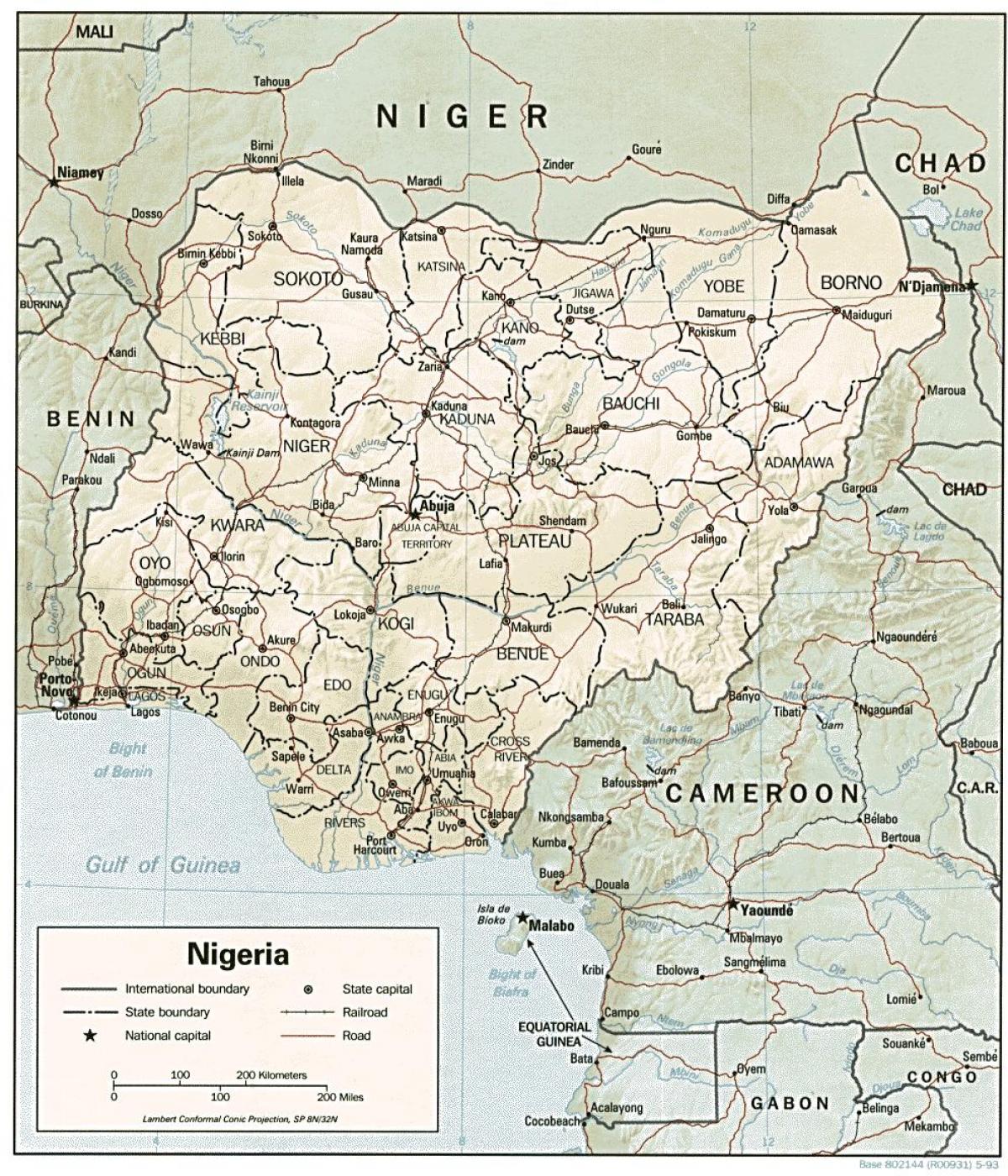 mapa de nixeria diagrama