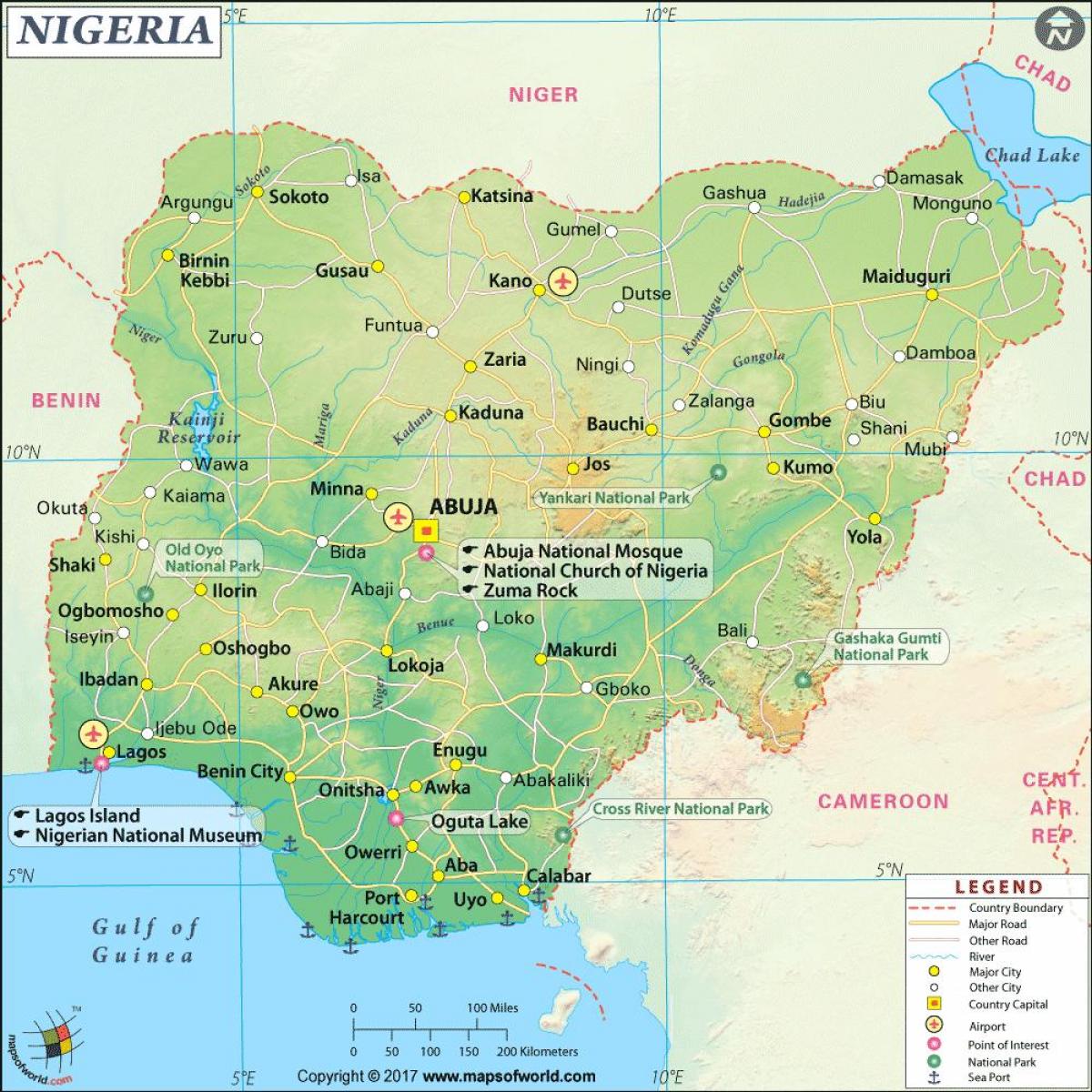 fotos de nixeria mapa