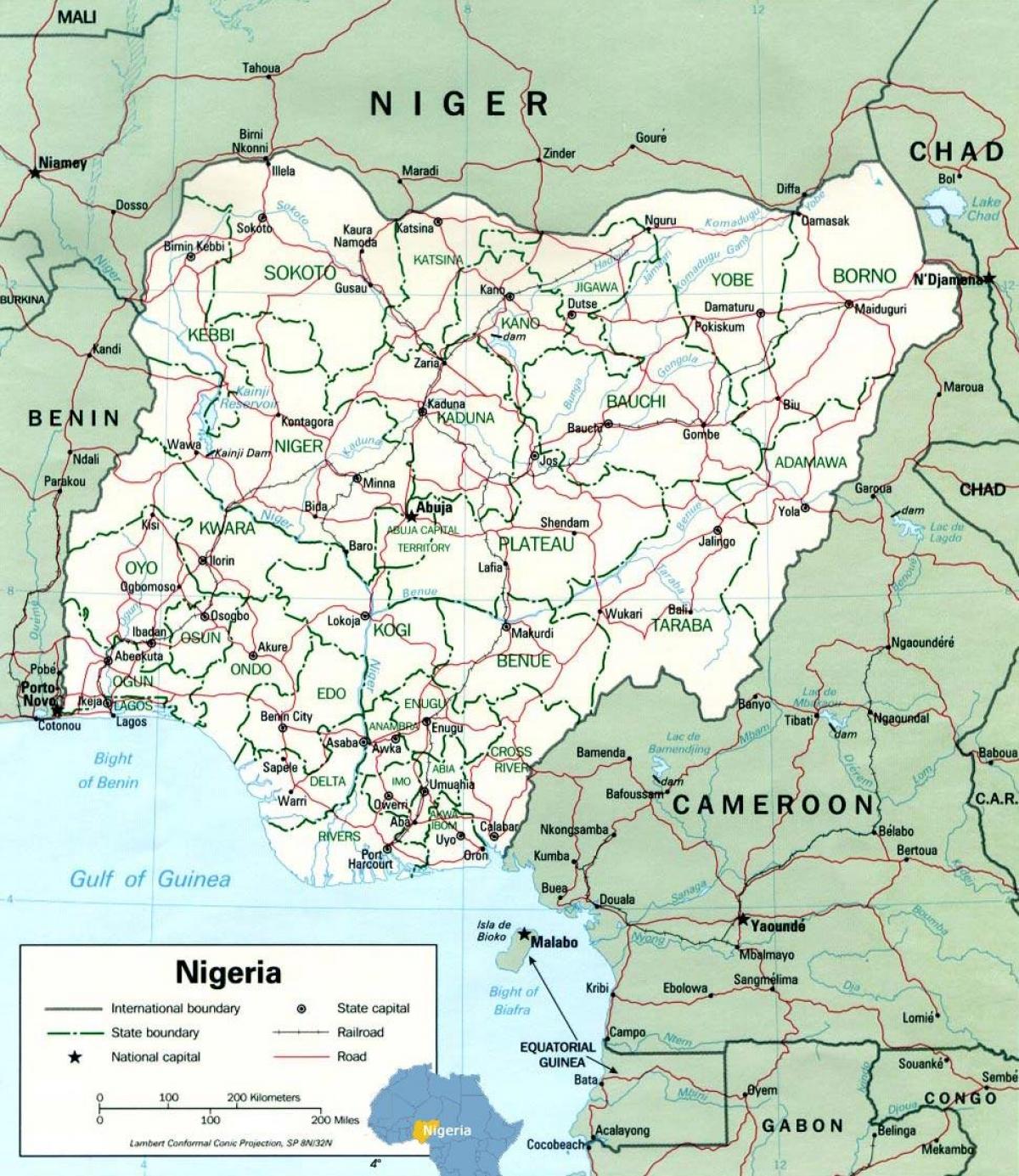 lagos, nixeria mapa de áfrica