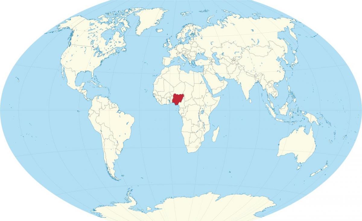 mapa do mundo mostrando nixeria
