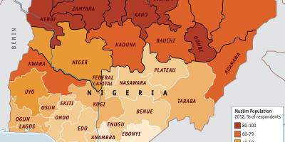 Mapa de nixeria relixión