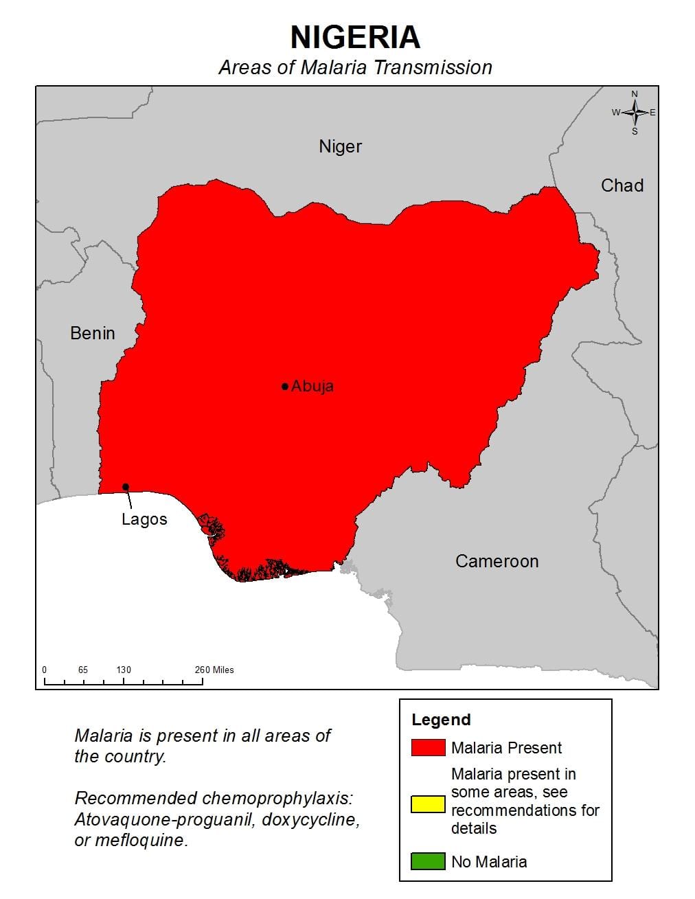 Mapa de nixeria malaria