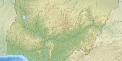 Mapa de nixeria mostrando alivio
