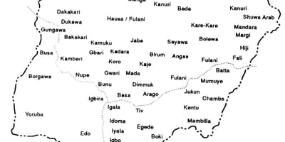 Debuxar un esbozo de mapa de nixeria