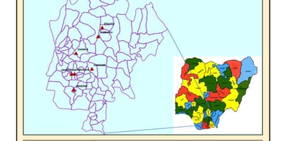 Mapa do leste de nixeria