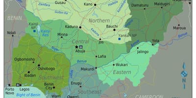 Nixeria, sudáfrica mapa